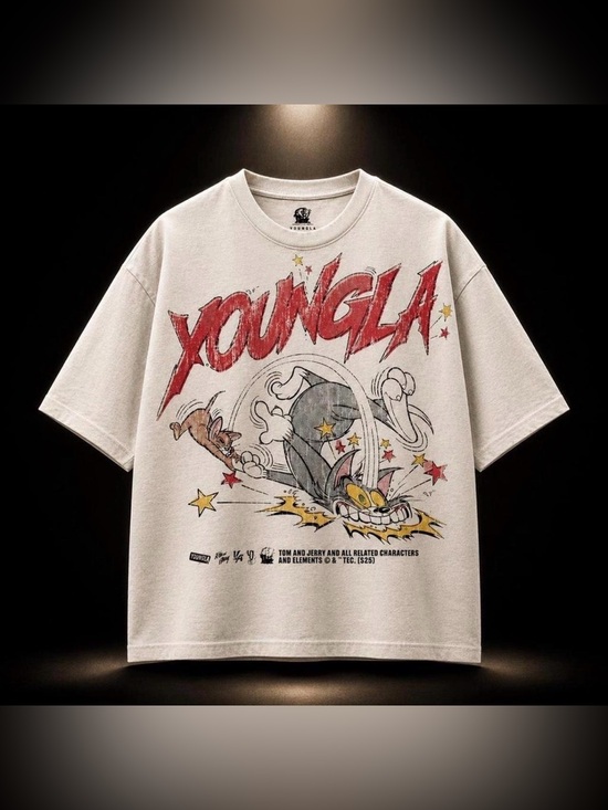 YoungLA Other - YoungLA x Tom and Jerry ‘The Chase’ Short Sleeve Tee - Size L - NWT